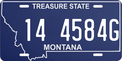 MT license plate 144584G
