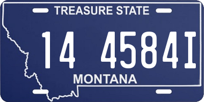 MT license plate 144584I