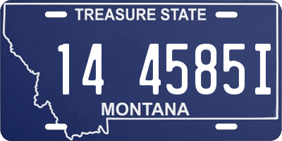 MT license plate 144585I