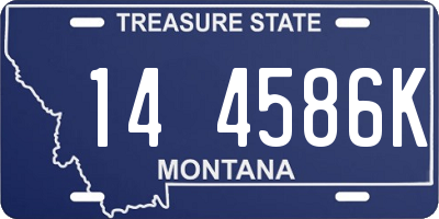 MT license plate 144586K