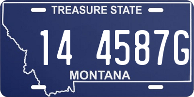 MT license plate 144587G