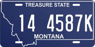 MT license plate 144587K