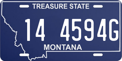 MT license plate 144594G