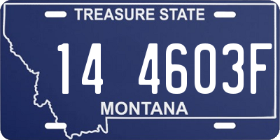 MT license plate 144603F