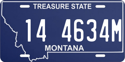 MT license plate 144634M
