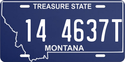 MT license plate 144637T