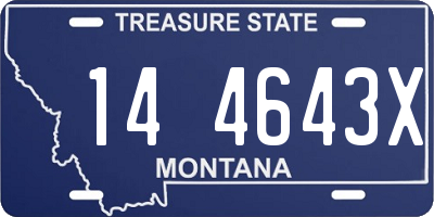 MT license plate 144643X