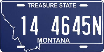MT license plate 144645N