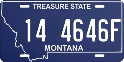 MT license plate 144646F