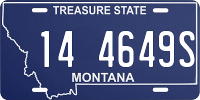 MT license plate 144649S