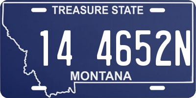 MT license plate 144652N