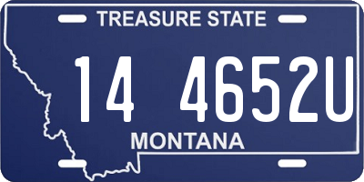 MT license plate 144652U