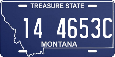MT license plate 144653C