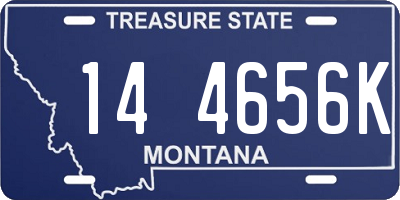 MT license plate 144656K