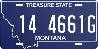 MT license plate 144661G