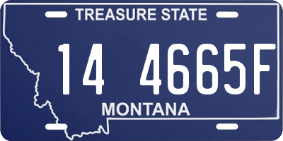 MT license plate 144665F
