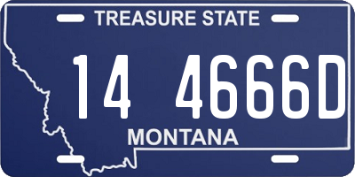 MT license plate 144666D