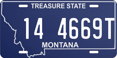 MT license plate 144669T