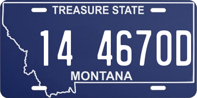 MT license plate 144670D