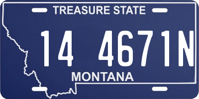 MT license plate 144671N