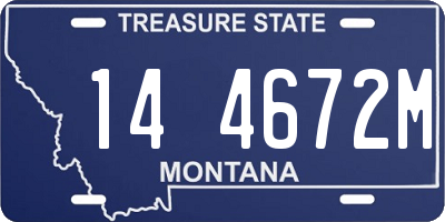MT license plate 144672M