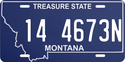 MT license plate 144673N