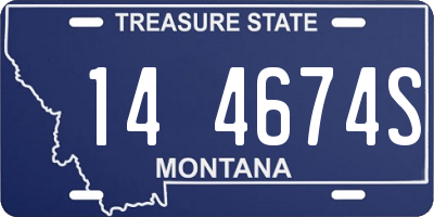 MT license plate 144674S