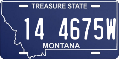 MT license plate 144675W