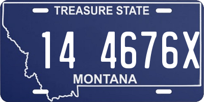 MT license plate 144676X