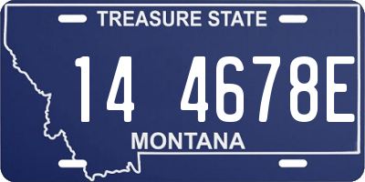 MT license plate 144678E