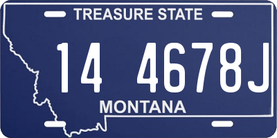 MT license plate 144678J