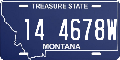 MT license plate 144678W
