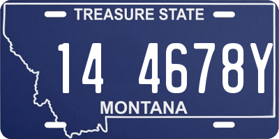 MT license plate 144678Y