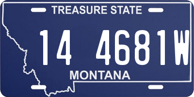 MT license plate 144681W