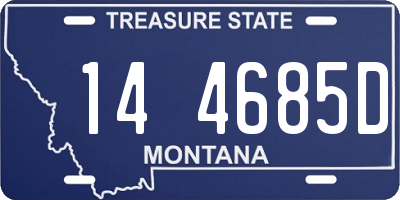 MT license plate 144685D
