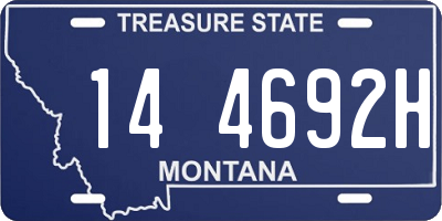 MT license plate 144692H