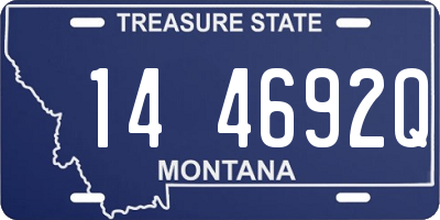 MT license plate 144692Q