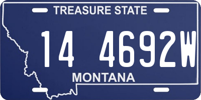 MT license plate 144692W