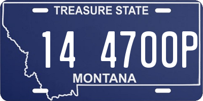 MT license plate 144700P