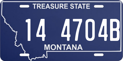 MT license plate 144704B