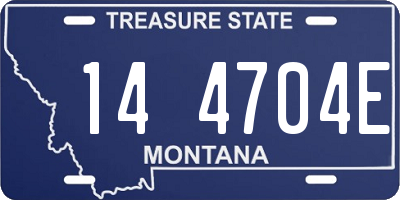 MT license plate 144704E