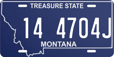 MT license plate 144704J