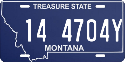 MT license plate 144704Y