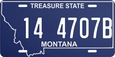 MT license plate 144707B