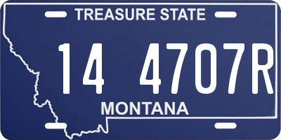MT license plate 144707R