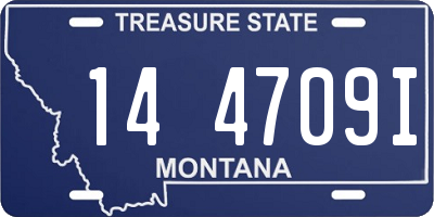 MT license plate 144709I
