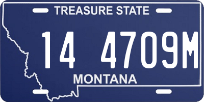 MT license plate 144709M