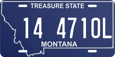 MT license plate 144710L
