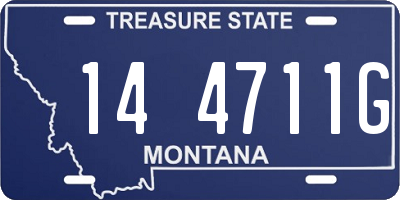 MT license plate 144711G