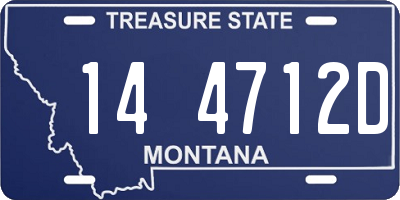MT license plate 144712D